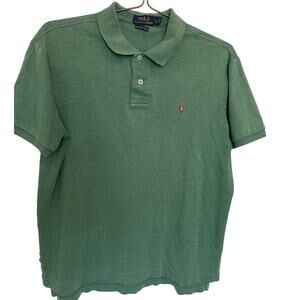 Polo Ralph Lauren Green Polo Shirt Pina Soft Touch Men Sz L Gently used